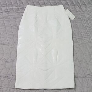 New Tobi White Sequin Skirt Size Medium